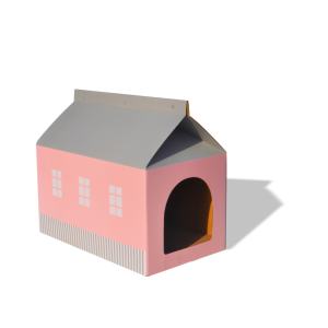 บ้านแมวแบบกล่องนมธีมฮาโลวีน ทำจากกระดาษรีไซเคิล 100% สำหรับแมวซ่อนตัวและนอนหลับ - Product Image 4