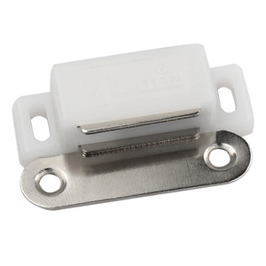 Loquet magnétique à résonance, petit, blanc, en plastique, fixation par vis pour armoire et placard - Product Image 3