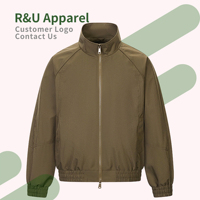 Blouson Bomber d'Hiver Personnalisé pour Homme, Couleur Unie, Court et Léger, Style Streetwear, Col Montant