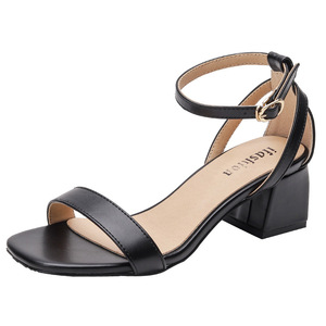 Zapatos de Tacón Alto para Mujer, Elegantes Sandalias de Tacón Grueso, Zapatos de Tacón con Correa Ajustable en el Tobillo, Zapatos Cómodos, Casuales y Elegantes - Product Image 1