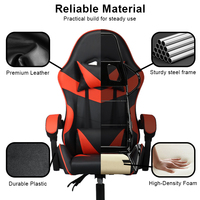 Chaise de jeu personnalisée de haute qualité pour les joueurs, chaise de jeu PC en cuir à dossier haut, vente en gros, WS8043