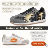 Chaussures de marche décontractées pour hommes OEM avec imprimé croisé pour un usage quotidien, baskets personnalisées avec logo pour marque privée |   FN112A-26025183-2