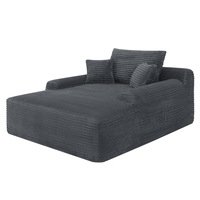 Canapé modulaire en tissu de lin respirant, livré en boîte, avec fonction lit, compressé et scellé sous vide pour une récupération rapide - Stock USA
