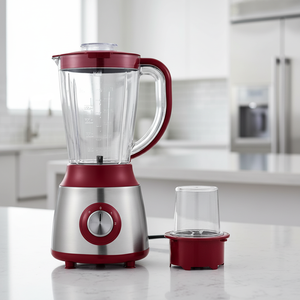 Mini 2 en 1 Extracteur de jus électrique en acier inoxydable, mixeur de cuisine, capacité de 1,6 L, 2 vitesses, 350 W, 6 lames, boîte cadeau, usage domestique JIZYA - Product Image 4