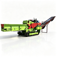 Broyeur de bois mobile diesel hors réseau 236HP avec moteur Huadong, type chenillé, capacité de 6-10T/H pour branches et bambou
