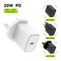 Layanan Satu Atap 2-Paket PD 20W USB Wall Charger dengan Kabel USB-C untuk Pengisian Cepat Laptop & Kamera