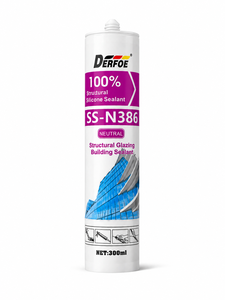 กาวซิลิโคนโครงสร้างชนิดเป็นกลาง SS-N386 กาวติดกระจกสำหรับงานก่อสร้าง ขนาด 300 มล./590 มล. สำหรับกระจก โลหะ คอนกรีต - Product Image 1