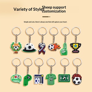 พวงกุญแจโลหะผสมสังกะสีลายการ์ตูนฟุตบอลข้ามพรมแดน ปรับแต่งได้ จี้เล็กๆ สำหรับตกแต่งกระเป๋า ของตกแต่ง - Product Image 3