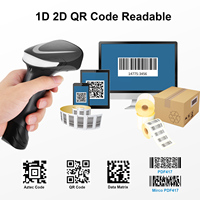 Escáner de Códigos de Barras Portátil JR05W para Teléfono Android y PC, 1D-2D, Código QR, Inalámbrico, Interfaz USB, en Stock