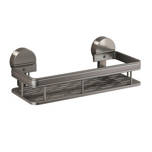 Étagère de rangement à ventouse 50x30cm, murale, pour salle de bain, durable, rectangulaire, avec réglage en hauteur et adhésif réutilisable - Product Image 2