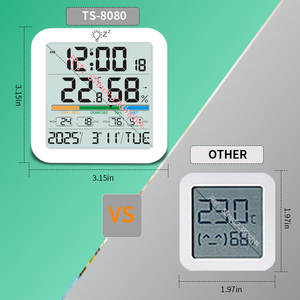 Đa chức năng trong nhà/ngoài trời Trạm thời tiết kỹ thuật số Nhiệt kế ẩm kế đồng hồ báo thức ở nhà với chức năng báo lại - Product Image 6