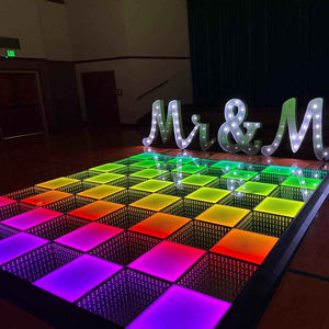 2026 New Design Infinity <b>Mirror</b> Stage Lighting Led Dance Floor For Wedding Party interactive led dance floor <b>panel</b> magnetic - Product Image 1