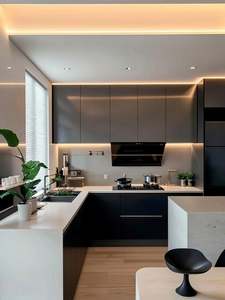 Gabinetes de cocina de lujo ligeros Solución de almacenamiento elegante y elegante - Product Image 2