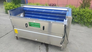 Kommerzielle Automatische Kartoffelwasch- und Schälmaschine Kleiner Halbautomatischer Edelstahl-Elektroschäler Preis zum Verkauf - Product Image 2