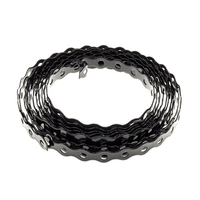 Bande de fixation en acier perforé à motif ondulé, réutilisable, tailles personnalisées, perforée pour usage en construction, finition zinguée