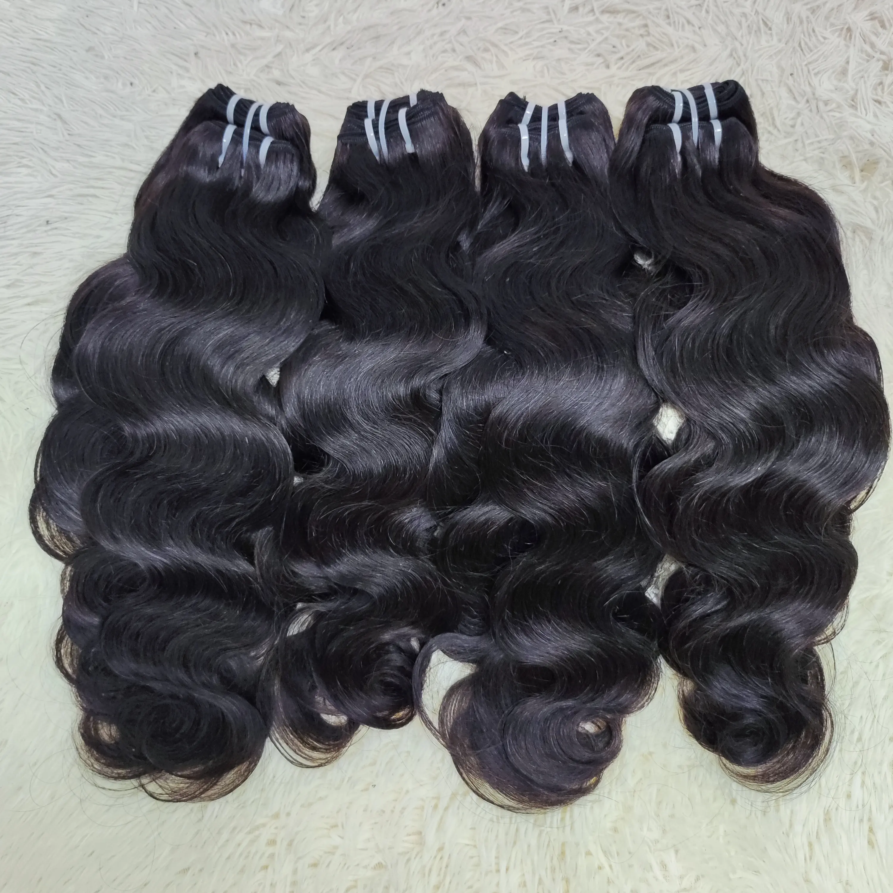 Letsfly Paquets de Cheveux de Vague de Corps Brésilienne Remy Vierge Crépus Bouclés Extensions de Cheveux Humains Mèche Droite Vente en Gros Livraison Gratuite