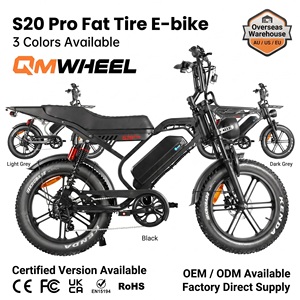 Bicicleta eléctrica QMHEEL S20 Pro con freno hidráulico, asiento mejorado y manejo estable para venta al por mayor en tiendas en línea, stock en Australia, EE. UU. y Europa. - Product Image 1