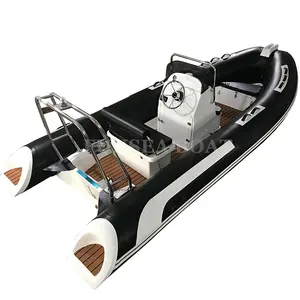 16ft 4.8m rigid fiberglass or aluminum hull inflatable air tube rowing boats for fishing