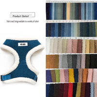 Accessoires pour chiots : Ensemble de harnais pour chien en denim et peluche avec logo en caoutchouc personnalisé, kit de laisses et colliers pour animaux de compagnie – Fabricant