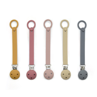 Attache-tétine promotionnelle de qualité alimentaire Clips de tétine en silicone pour bébé Attache-tétine à chaîne