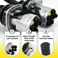 Válvula de control tipo joystick Rexroth 4TH5 25990500 R908353663, conjunto de válvula piloto para Yanmar VIO55/VIO60/VIO75/VIO80