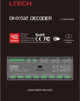 Decodificador DMX512 de Voltaje Constante LTECH de 40 Canales con Pantalla OLED, Decodificador de Alta Potencia Multicanal para EE. UU., Configuración Remota por Aplicación