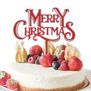 ท็อปเปอร์เค้กอะคริลิคคริสต์มาสลายน้ำผึ้งและรสหวาน ของตกแต่งเค้กสุขสันต์วันคริสต์มาสสำหรับงานปาร์ตี้ในช่วงเทศกาล - Product Image 5