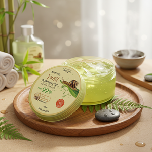 Gel apaisant naturel à l'escargot SOQU 300ml, soin hydratant pour le visage, cosmétique coréen K-beauty, fabriqué en Corée, tous types de peau - Product Image 3