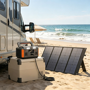 สถานีไฟฟ้าพกพา 600W 520Wh 110V สำหรับรถบ้าน เต็นท์ แคมป์ปิ้ง เดินป่า แบกเป้ ท่องเที่ยวในป่า สถานีชาร์จไฟสำหรับแคมป์ - Product Image 1