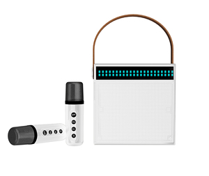 Altavoz de Karaoke Portátil con Dos Micrófonos Inalámbricos y Luces RGB para Uso en Interiores y Exteriores - Product Image 4