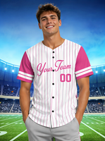 Usine source OEM ODM, maillot de baseball personnalisé 100% polyester par sublimation, uniforme sportif respirant à boutons
