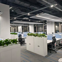 LIWEI Cloisons et Cabines de Bureau - Cadre en Aluminium et Panneaux en Bois, Design Moderne Écologique pour Espaces Commerciaux