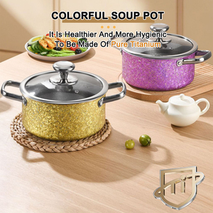 Cuisine en acier inoxydable double oreille pot <span class=keywords><strong>de</strong></span> stock alimentaire anti-adhésif en acier à trois couches pot <span class=keywords><strong>de</strong></span> soupe - Product Image 2