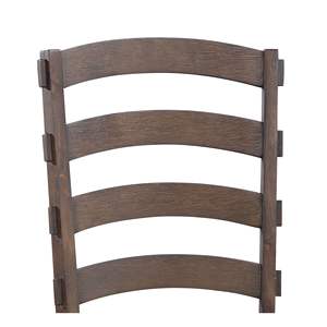 Silla lateral DB con acabado de Roble Marrón rústico (juego 2) Tela Gris Pascaline granja para el hogar Comedor Cocina hogar Oficina restaurante uso - Product Image 4