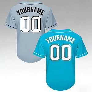 Maillots de baseball personnalisés haut de gamme en tissu polyester respirant, sublimés et brodés - Product Image 1