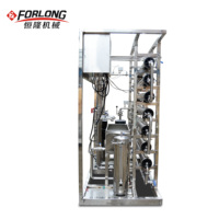 Usine de traitement de l'eau pure par osmose inverse à deux étages, système/machine de dessalement de l'eau de mer compact pour les petites entreprises