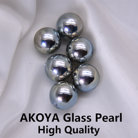 Perles de verre au chalumeau en cristal lisses rondes accessoires de haute qualité perles en vrac blanches Akoya perles en vrac pour la fabrication de bijoux à bricoler soi-même