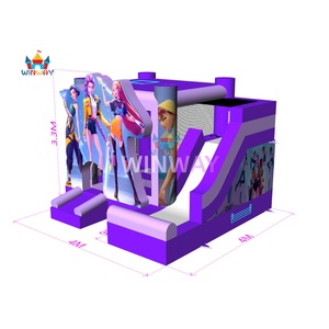 K-POP Quỷ thương mại Inflatable lâu đài trượt Combo với Blower - Product Image 2