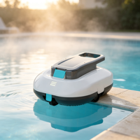 Nettoyeur de piscine robotisé sans fil à charge rapide, fonctionnement automatique et sans effort, couverture complète des débris, feuilles et sable de la piscine