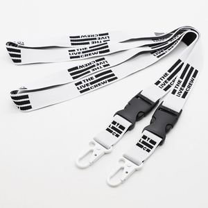 Porte-badge d'identification personnalisé avec logo pour équipe de scène de concert, lanières durables en polyester avec porte-clés et boucle à dégagement rapide - Product Image 1