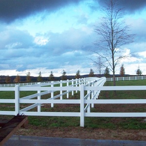 Nhiệm Vụ Nặng Nề Đua Theo Dõi Vinyl Hàng Rào 2 Đường Sắt Tấm An Toàn Corral Hàng Rào Cho Cưỡi Ngựa Sự Kiện Bền Ngựa Đấu Trường Hàng Rào - Product Image 4