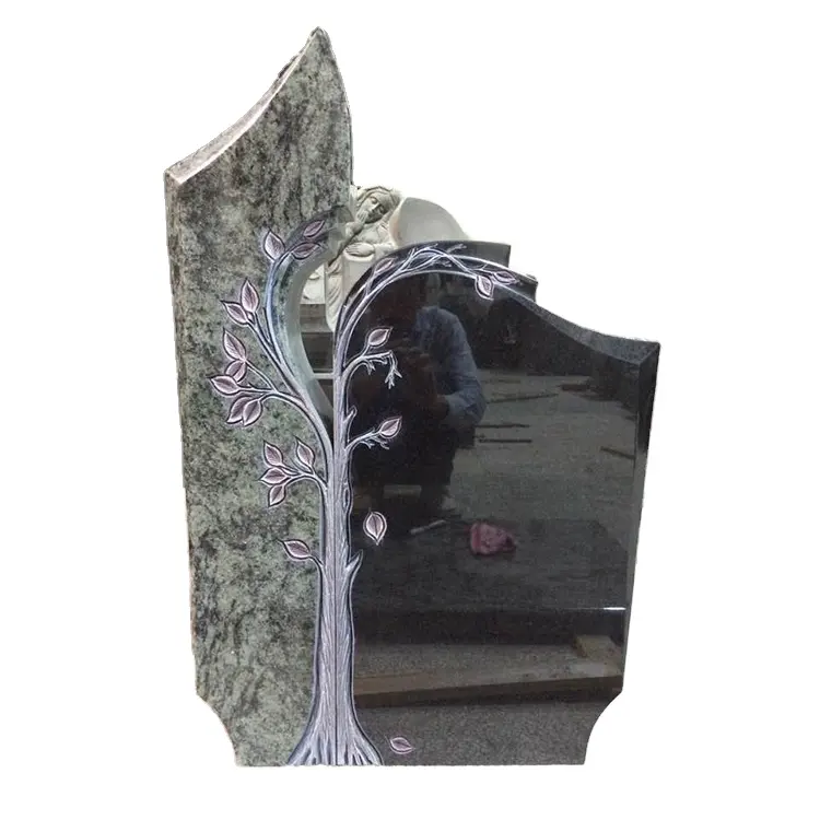 Xiamen, недорогой черный гранитный камень, стильный памятный плач, ангел Headston