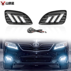 <b>Led</b> Front Fog <b>Lights</b> For Toyota Camry 2010 2011 Small Mustang Style Daytime Running <b>Light</b> Pair With <b>Wiring</b> Harness - Product Image 3