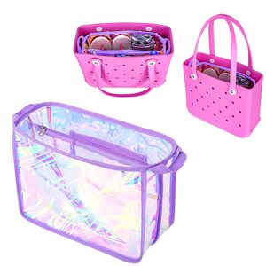 Custom Iridescent <b>Beach</b> Bag Organizer Insert Compatible with Bogg Bag <b>Beach</b> Bag Insert Divider Pouch Waterproof Liner - Product Image 1
