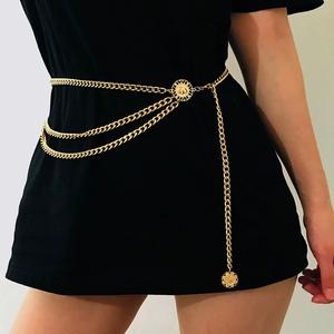 <span class=keywords><strong>Cadena</strong></span> de Cintura de Metal de Lujo <span class=keywords><strong>para</strong></span> Mujer, <span class=keywords><strong>Cadena</strong></span> Abdominal de 110 cm, Cinturón Dorado, Moda 2026 - Product Image 2