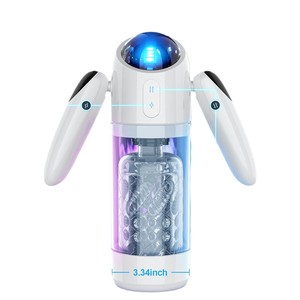 Automatic 4-Frequency Variable Speed 7-Mode ABS Male <b>Masturbator</b> Sex Toy with Telescopic Rotation and Masturbation Cup - Product Image 2