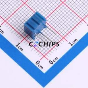 Résistance/potentiomètre réglable 3362P-1-202LF, composant traversant (THT)-3P, 7x6,8 mm, résistance 2 kOhm, 10 %, 500 mW, 250 ppm/ ℃ - Product Image 2