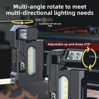 Mini lampe torche LED rechargeable multifonctionnelle transfrontalière en ABS, ultra-lumineuse, ultra-légère et portable pour situations d'urgence