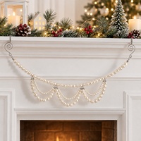 Chaîne suspendue personnalisée en fausses perles de plastique pour décorations de Noël chinoises, idéale pour la maison, les fêtes et les fenêtres - En stock, vente en gros