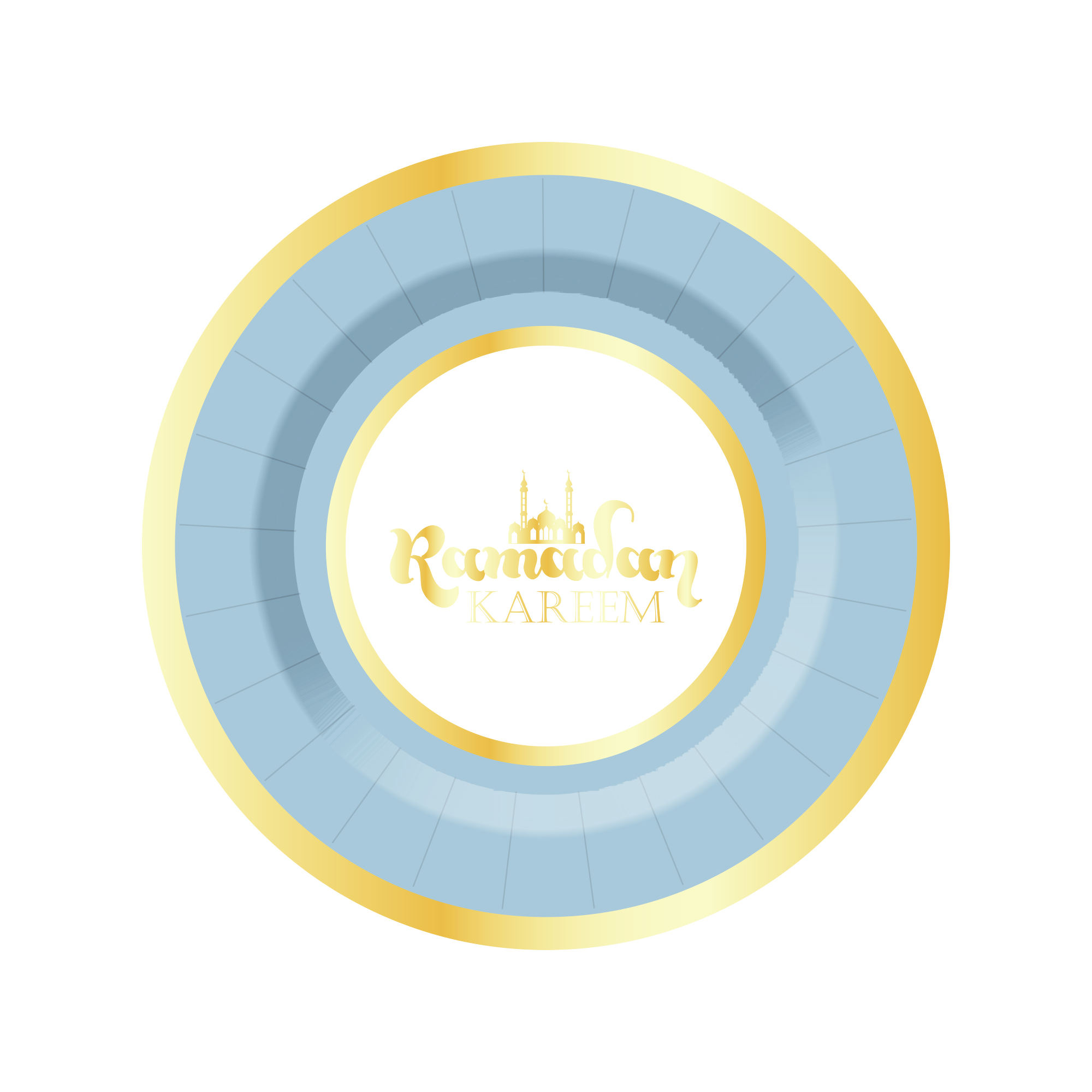 7 pouces papier plaque * 8pcs